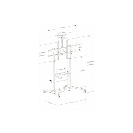 Techly ICA-TR230 gurulós padlóállvány 50-110" LCD - Image 2