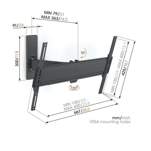 Vogel's TVM1623 fali TV konzol 40-77" - Image 2