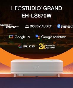 Epson EH-LS670W ultra-rövid vetítési távolságú 4K PRO-UHD lézer projektor fehér kivitelben