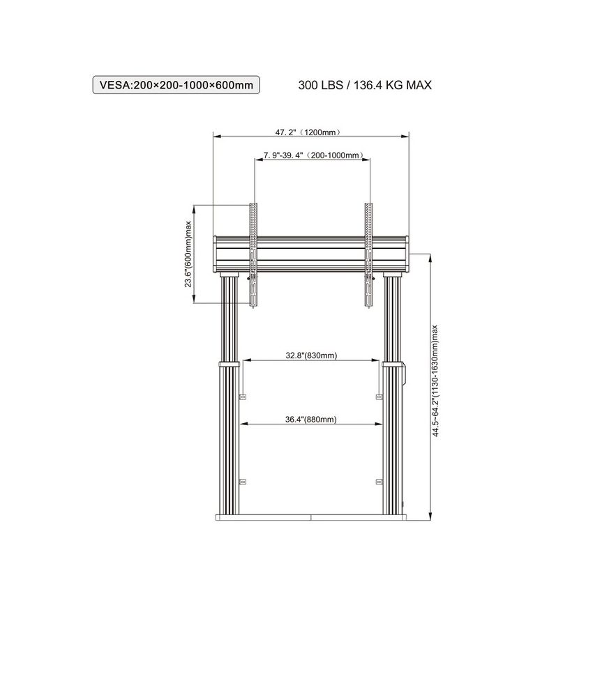 North Bayou T80 motoros padló-fal állvány - Image 2